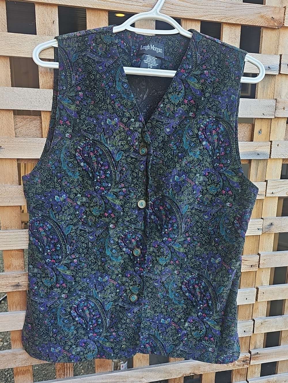 Vintage Paisley Corduroy Vest